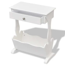 VidaXL 242440 porte-magazines Panneaux MDF Blanc