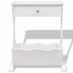 VidaXL 242440 porte-magazines Panneaux MDF Blanc - Vue supplémentaire 4