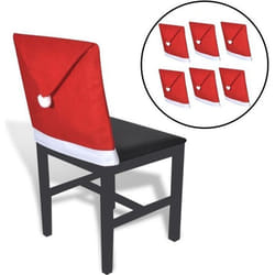 vidaXL Housses de dossier de chaise 6 pcs Bonnet de Père Noël - TU