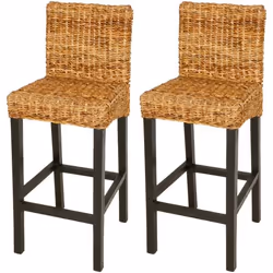 vidaXL Tabourets de bar 2 pcs Abaca