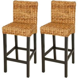 vidaXL Tabourets de bar 2 pcs Abaca