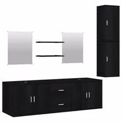 VidaXL 242561, Noir, Bois, 7 pièce(s)
