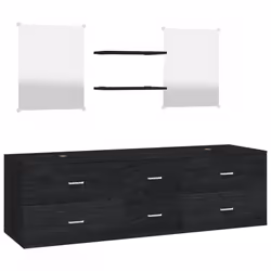 VidaXL 242563, Noir, Bois, 5 pièce(s)