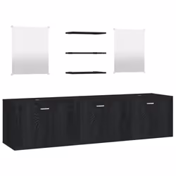 VidaXL 242565, Noir, Bois, 6 pièce(s)