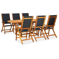 Vidaxl - Mobilier à dîner d'extérieur 7 pcs en Bois d'acacia solide