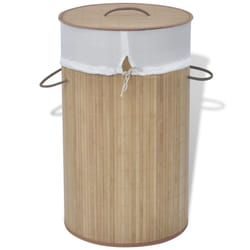 VidaXL 242723 panier à linge Rond Bambou Naturel