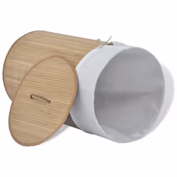 VidaXL 242723 panier à linge Rond Bambou Naturel