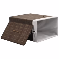 VidaXL 242726 panier à linge Rectangulaire Bambou Marron