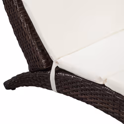 VidaXL 41808 chaise d'extérieur Linge Siège rembourré Polyuréthane, Acier Crème, Blanc
