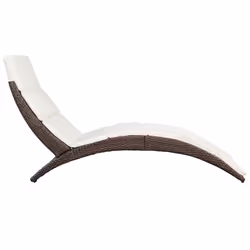 VidaXL 41808 chaise d'extérieur Linge Siège rembourré Polyuréthane, Acier Crème, Blanc - Vue supplémentaire 4