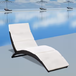 VidaXL 41809, Linge, Siège rembourré, Polyuréthane, Acier, Crème, Blanc, Polyester, 640 mm