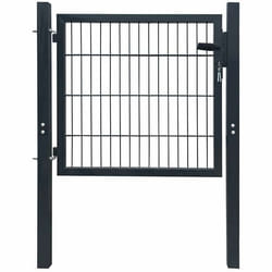 Portail De Clôture En Acier Anthracite 100x100 Cm Vidaxl
