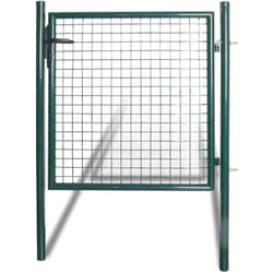 vidaXL Portail de clôture à porte simple Acier enduit de poudre