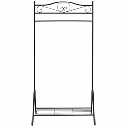 VidaXL 243000 portant pour vêtement de détail Noir Acier