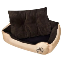 vidaXL Lit XXL pour Chien Beige et Marron