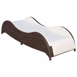 VidaXL 41974 chaise d'extérieur Linge Siège rembourré Polyuréthane, Acier Crème, Blanc