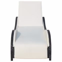 VidaXL 41974 chaise d'extérieur Linge Siège rembourré Polyuréthane, Acier Crème, Blanc