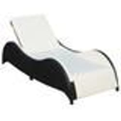 VidaXL 41975 chaise d'extérieur Linge Siège rembourré Polyuréthane, Acier Crème, Blanc