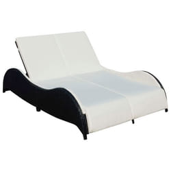 VidaXL 41977 chaise d'extérieur Linge Siège rembourré Polyuréthane, Acier Crème, Blanc