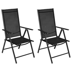 VidaXL 41730 chaise d'extérieur Terrace Polyester, Polyvinyl chloride (PVC) Noir