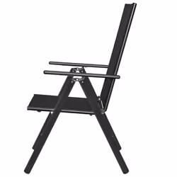 VidaXL 41730 chaise d'extérieur Terrace Polyester, Polyvinyl chloride (PVC) Noir