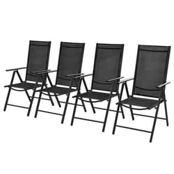 VidaXL 41731 chaise d'extérieur Terrace Polyester, Polyvinyl chloride (PVC) Noir