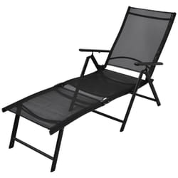 VidaXL 41741 chaise d'extérieur Linge Siège rembourré Polyester, Polyvinyl chloride (PVC) Noir