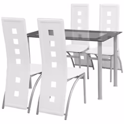 Cet ensemble de table à manger contemporain, composé de 5 pièces, a un design moderne et élégant et est parfait pour ceux qui ...