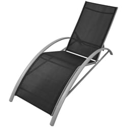 VidaXL 42159 chaise d'extérieur Linge Siège rembourré Polyester, Polyvinyl chloride (PVC) Noir, Gris, Argent