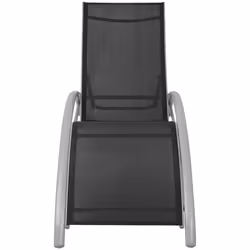 VidaXL 42159 chaise d'extérieur Linge Siège rembourré Polyester, Polyvinyl chloride (PVC) Noir, Gris, Argent