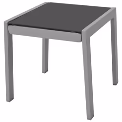 VidaXL 42160 chaise d'extérieur Linge Polyester, Polyvinyl chloride (PVC) Noir, Gris, Argent