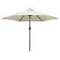 vidaXL Parasol de jardin en porte-à-faux avec LED 3 m blanc sable - TU