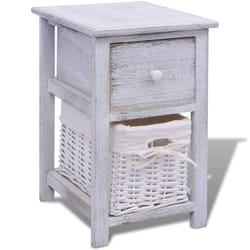 VidaXL 242866 Table de nuit et table de chevet Blanc