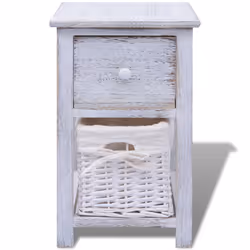 VidaXL 242866 Table de nuit et table de chevet Blanc