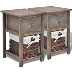 VidaXL 242869 Table de nuit et table de chevet Marron