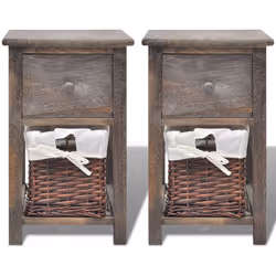 VidaXL 242869 Table de nuit et table de chevet Marron