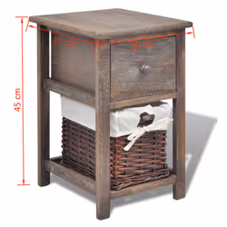 VidaXL 242869 Table de nuit et table de chevet Marron - Vue supplémentaire 7