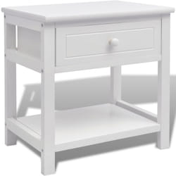 VidaXL 242870 Table de nuit et table de chevet Blanc