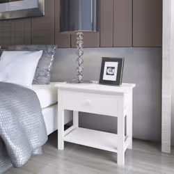VidaXL 242870 Table de nuit et table de chevet Blanc