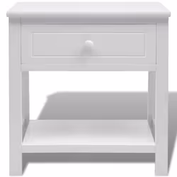 VidaXL 242870 Table de nuit et table de chevet Blanc