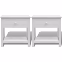 VidaXL 242871 Table de nuit et table de chevet Blanc