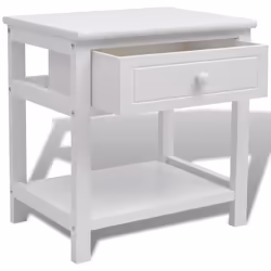 VidaXL 242871 Table de nuit et table de chevet Blanc - Vue supplémentaire 4