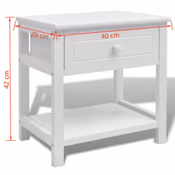 VidaXL 242871 Table de nuit et table de chevet Blanc - Vue supplémentaire 6