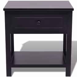 VidaXL 242872 Table de nuit et table de chevet Noir