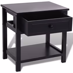 VidaXL 242872 Table de nuit et table de chevet Noir - Vue supplémentaire 4