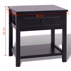 VidaXL 242872 Table de nuit et table de chevet Noir - Vue supplémentaire 6