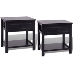 VidaXL 242873 Table de nuit et table de chevet Noir