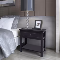 VidaXL 242873 Table de nuit et table de chevet Noir
