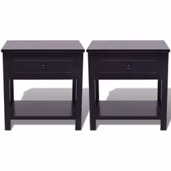 VidaXL 242873 Table de nuit et table de chevet Noir