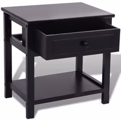 VidaXL 242873 Table de nuit et table de chevet Noir - Vue supplémentaire 4
